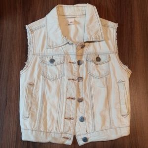 FWP Cream Denim Vest